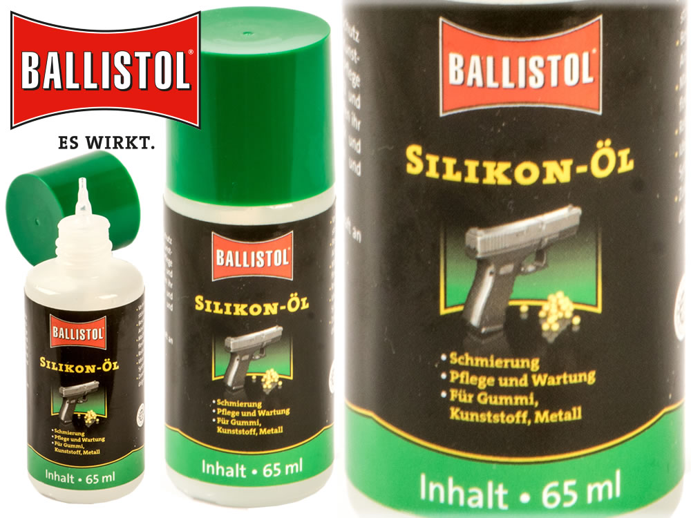 Ballistol Silikonöl, Tropfflasche, umweltfreundlich, säurefrei, nicht harzend, 65 ml