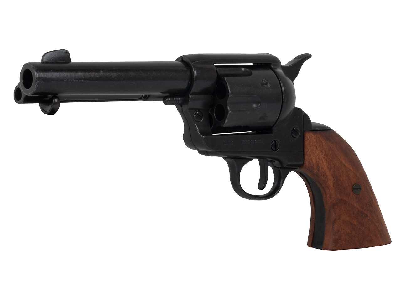 Deko Colt Peacemaker Kaliber 45 schwarz Holzgriffschalen