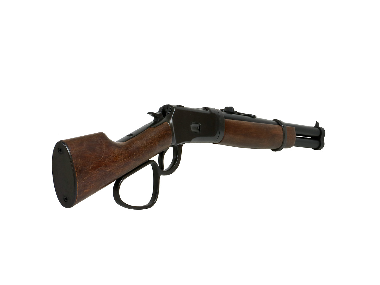 Deko Westerngewehr Kolser Winchester Mare s Leg 26 Zoll realistisches Repetieren mit Hülsenauswurf Länge 67 cm schwarz