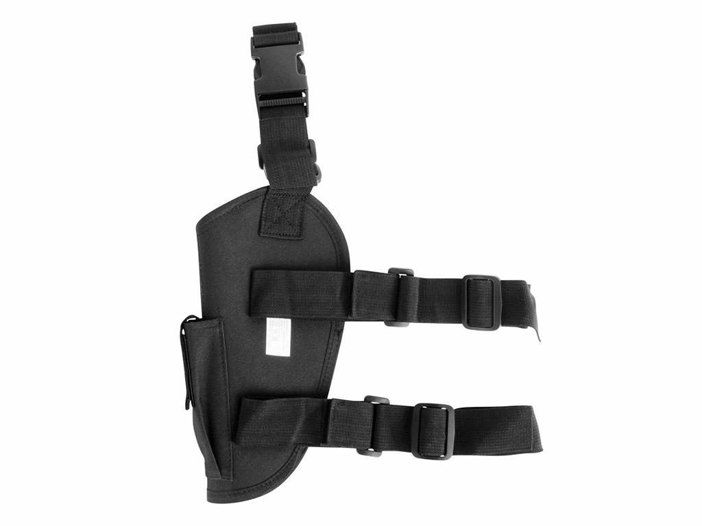 Schnellziehholster Beinholster Oberschenkelholster mit Magazintasche Swiss Arms für große Pistolen Cordura schwarz