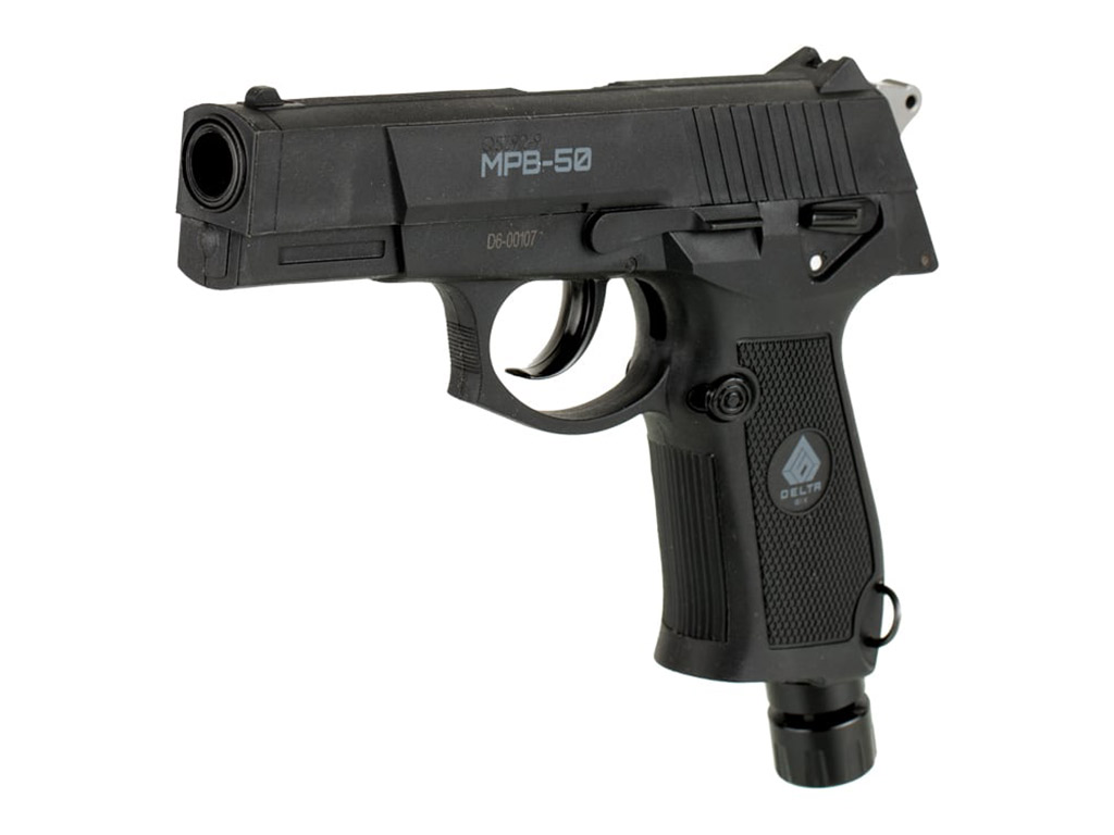 CO2 Pistole RAM Markierer Delta Six MPB-50 Paintball Home Defense Pistole für Gummi-, Pfeffer- und Farbkugeln  inklusive 2 Magazine Kaliber .50 (P18)