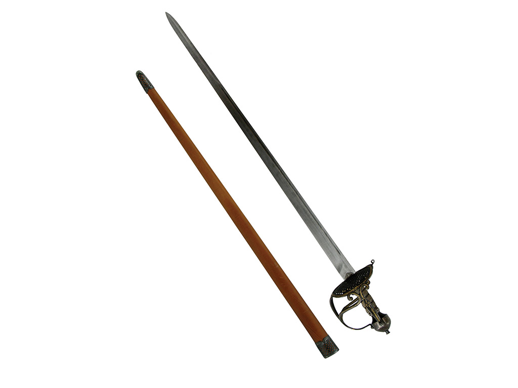 Schwert Oliver Cromwell, Englische Geschichte, Klinge ca. 83 cm, Karbonstahl, inkl. Scheide (P18)