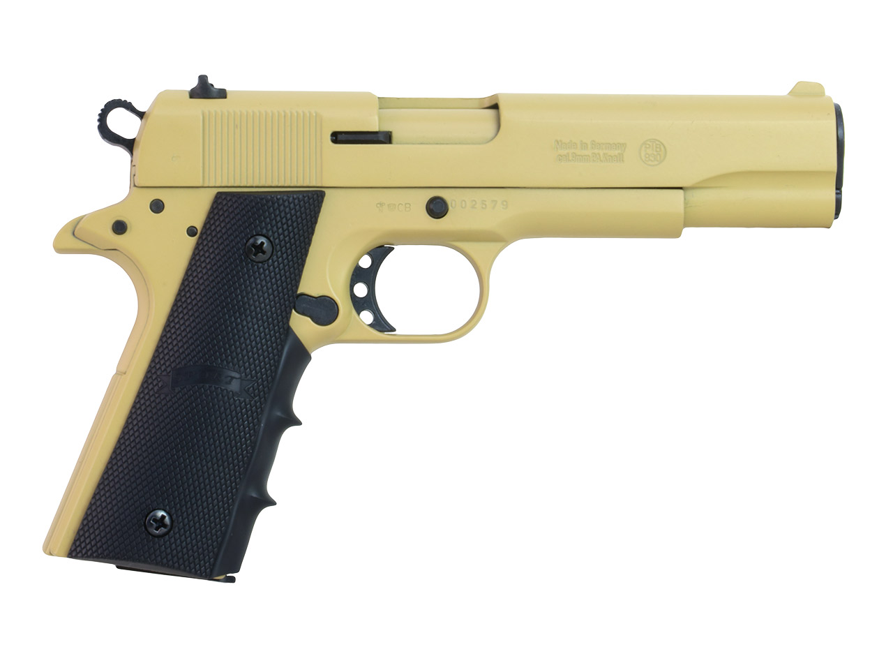 Schreckschuss Pistole Melcher Colour Concept ME 1911 Sport sand Kaliber 9 mm P.A.K. (P18) <b>+ 50 Schuss</b>