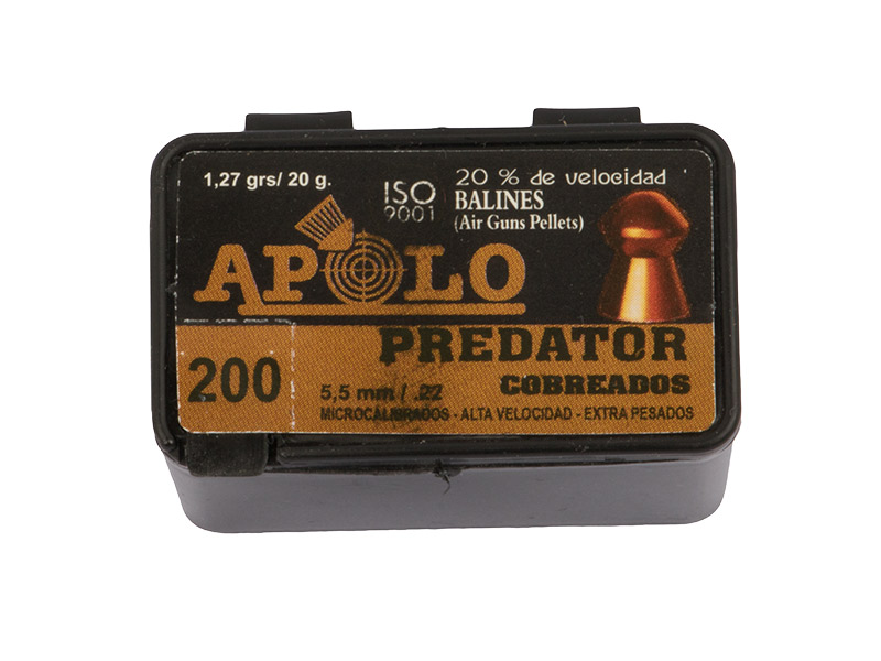 Rundkopf Diabolos Apolo Predator Copper Kaliber 5,5 mm 1,27 g glatt 200 Stück
