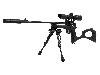 CO2 Pistole und Gewehr Diana Chaser Rifle Bipod Set Schalldämpfer Zielfernrohr 4x32 Zweibein 9 Schuss Trommelmagazin Kaliber 4,5 mm (P18)