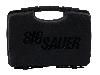 Pistolenkoffer Transportkoffer Sig Sauer 28 x 19 cm Kunststoff Schaumstoffeinlagen mit Formschnitt Schiebeverschlüsse schwarz