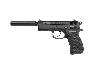 CO2 Pistole CZ 75D Compact Dual schwarz Kaliber 4,5 mm BB (P18)<b>+ Schalldämpfer Adapter</b>