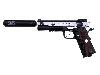 CO2 Pistole Colt Special Combat Classic Ganzmetall Kaliber 4,5 mm BB (P18)<b>+ schwarzer Schalldämpfer Adapter</b>