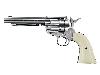 CO2 Revolver Colt Single Action Army SAA .45 5.5 Zoll Nickel Finish weiße Griffschalen Kaliber 4,5 mm BB (P18)