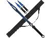 Rückenschwert mit Dolchen Stahl 420 Gesamtlänge Schwert 71,0 cm Gesamtlänge Wurfmesser 15,0 cm Nylonscheide (P18)