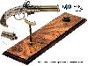 Pistolenständer für Drilling Steinschlosspistole mit drei Läufen, Augsburg 1775, 35x10 cm
