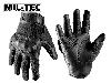 MIL-TEC taktische Lederhandschuhe BLACK, schnitthemmend, Knöchelschutz, Polsterung, Gr. XL