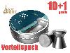 10+1 GRATIS x 500 Stück H&N Match Light Diabolo, Flachkopf, glatt, 0,51 g, Kaliber 4,50 mm