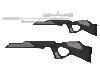 Wechselschaft schwarzer Synthetik-Lochschaft für Pressluftgewehr Weihrauch HW 100 T Standard und TK Carbine