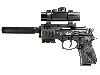 CO2 Pistole Beretta M92 FS XX-Treme schwarz Red Dot Top Point I Kaliber 4,5 mm Diabolo (P18)<b>+ Schalldämpfer Adapter</b>