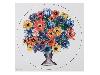 Zielscheiben Blumenvase 14 x 14 cm farbig 100 Stück