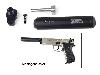Adapter und schwarzer Schalldämpfer für CO2 Pistole Walther CP88 (P18)
