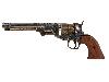 Deko Denix Vorderlader Revolver Amerikanischer Bürgerkrieg Marine Revolver USA 1851 Länge 35 cm altgrau messing Holzgriffschalen
