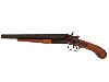 Deko abgesägte Doppelhahn Schrotflinte Double Barrel Sawed off Shotgun USA 1868 voll beweglich Länge 52 cm schwarz