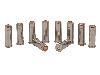 Dekopatronen Revolverpatronen Kaliber .38 Special vernickelt mit verkupfertem Wadcutter Geschoss blinde Originalpatronen 10 Stück (P18)