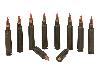 Dekopatronen Gewehrpatronen Kaliber 5,56 x 45 mm NATO .223 Remington mit Stahlhülse und Plastikspitze blinde Originalpatronen 10 Stück (P18)