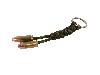 Schlüsselanhänger mit Schlüsselring Parachute Cord mit 2 Patronen Kaliber 9 x 19 mm 9 mm Luger gemustert braun grün handgefertigt