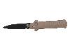 Springmesser Beltrame Stahl 440A Klingenlänge 8,5 cm Klinge schwarze Klinge sandfarbige (P18)