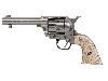 Deko Revolver Kolser Colt SAA .45 Peacemaker USA 1873 4,75 Zoll nickel weiße Griffschalen
