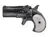 Deko Pistole Kolser Derringer 95 USA 1866 Kaliber .41 antikschwarz Griffschalen in Perlmuttoptik