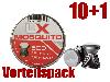 Vorteilspack 10+1 Flachkopf Diabolos Umarex Mosquito Kaliber 4,5 mm 0,52 g geriffelt 11 x 500 Stück