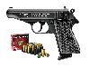 Schreckschuss Pistole Walther PP schwarz Kaliber 9 mm P.A.K. (P18) <b>+ 25 Schuss</b>